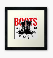 BOOTS STOMPING Framed Print