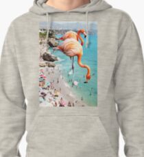 Flamingos on the Beach #redbubble #decor Pullover Hoodie
