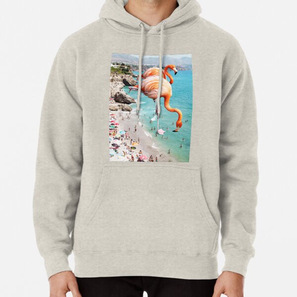 Flamingos on the Beach #redbubble #decor Pullover Hoodie