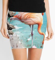 Flamingos am Strand #redbubble #decor Minirock