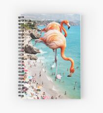 Flamingos am Strand #redbubble #decor Spiralblock