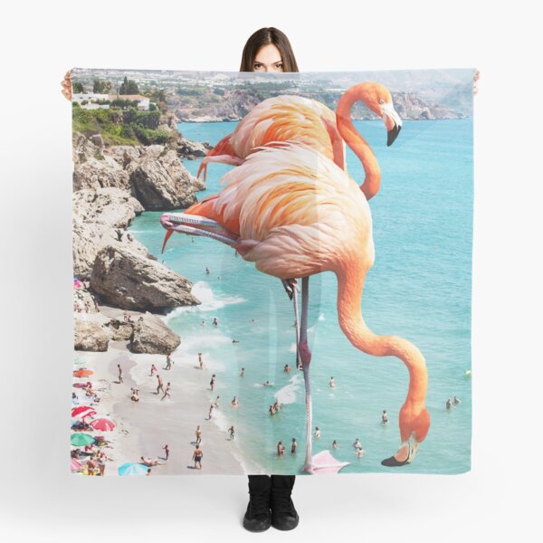 Flamingos on the Beach #redbubble #decor Scarf