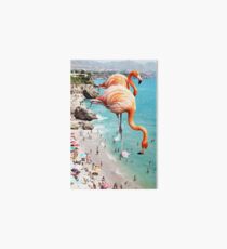 Flamingos on the Beach #redbubble #decor Art Board