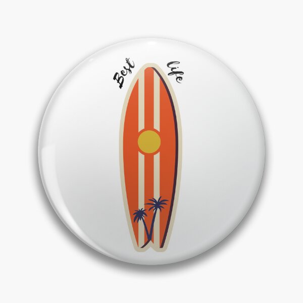 Item preview, Best Life surfboard featuring sun and palms designed and sold by AbiLeads.
