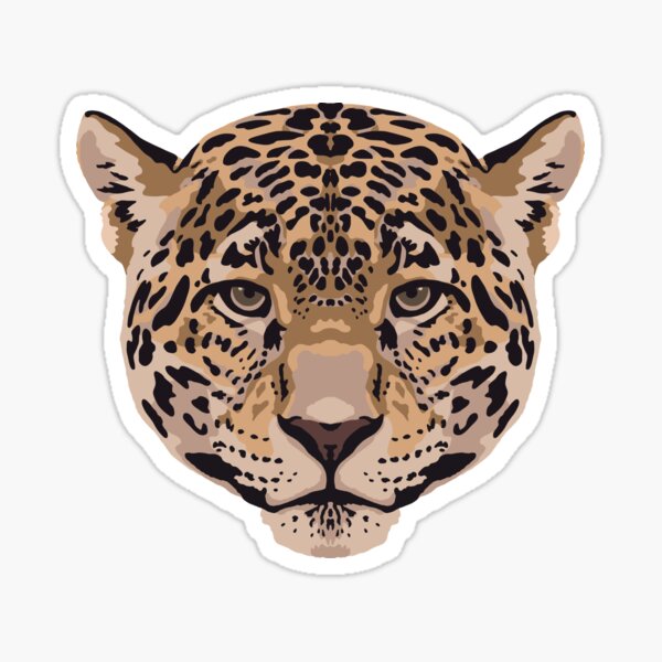 visage de jaguar rugissant