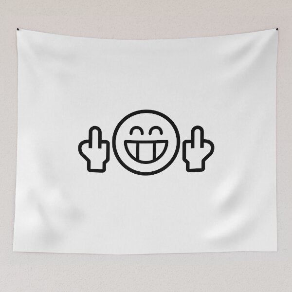 Item preview, Smiley Emoji cheeky grin finger (black) designed and sold by VEB Ostladen.