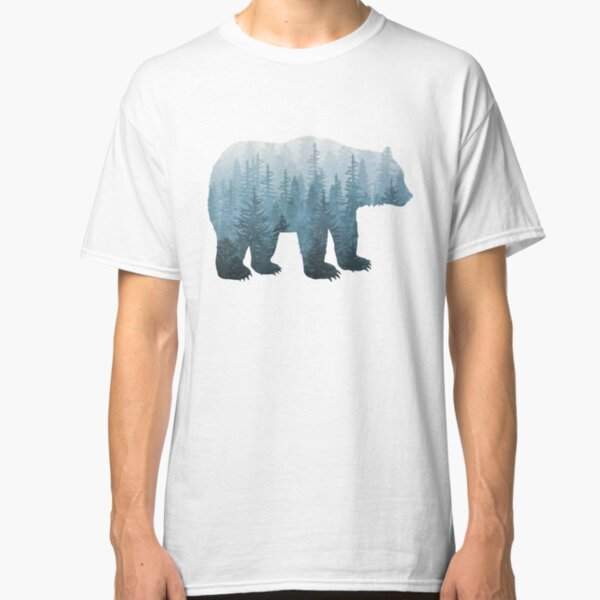 Misty Forest Bear - Turquoise Classic T-Shirt