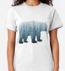 Misty Forest Bear - Turquoise Classic T-Shirt