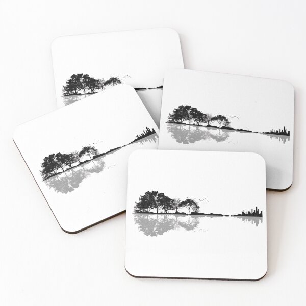 Nature Guitar Coasters (Set of 4)