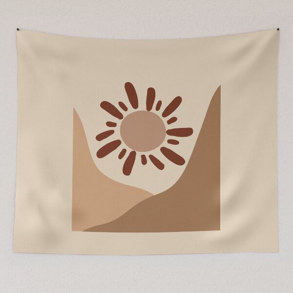Item preview, Boho Abstract Artl Landscape Sunset Mountains Design designed and sold by zedonee.