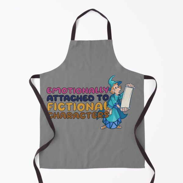 Item preview, emotionally attached to fictional characters | Funny Reading Quote with Multi Colored Goofy Rounded Font and Wizard designed and sold by SomeDesignThing.