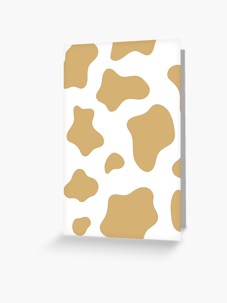 Gold Cow Print Pattern Greeting Card for Sale by Tropical Arts