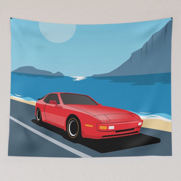 Item preview, 1986 Porsche 944 Beach Road Poster designed and sold by blackdogshop.