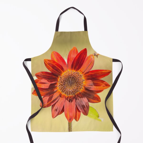 Item preview, Bee on a Prado Red Sunflower designed and sold by Zina Stromberg.