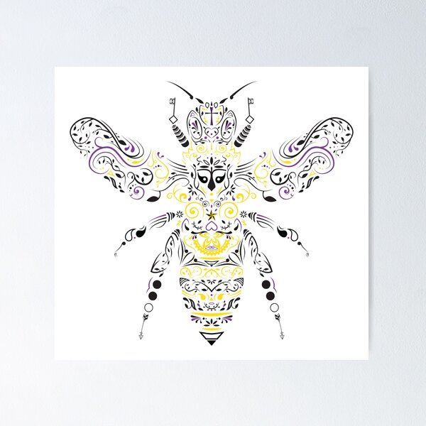 Item preview, ornate honey bee designed and sold by somatosis.