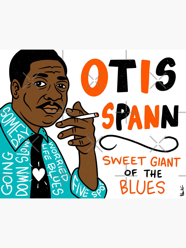 Otis Spann Blues Folk Art by krusefolkart