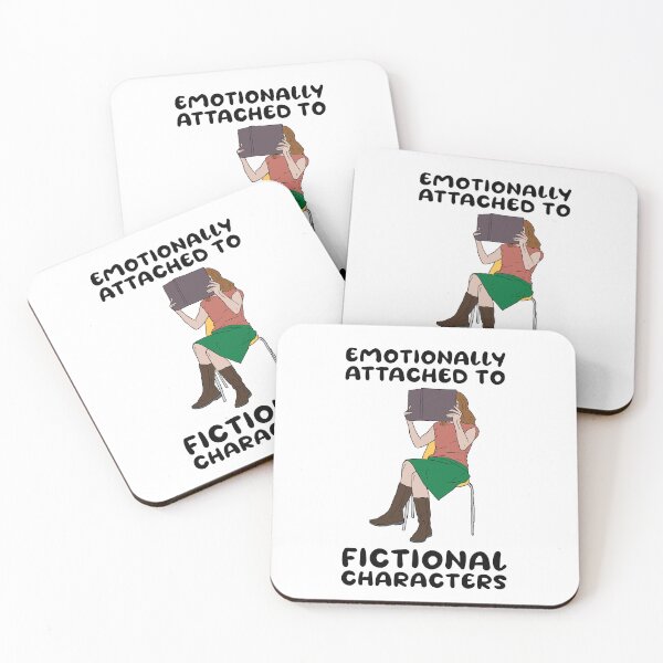 Artikelvorschau, Emotionale Bindung an fiktive Charaktere | Lustiges Lesezitat mit doof abgerundeter Schriftart und Mädchen, das ein Buch liest entworfen und verkauft von SomeDesignThing.