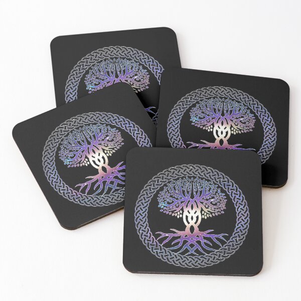 Item preview, Celtic Knot with Tree of Life and Galaxy Double Exposure designed and sold by StarlightTales.