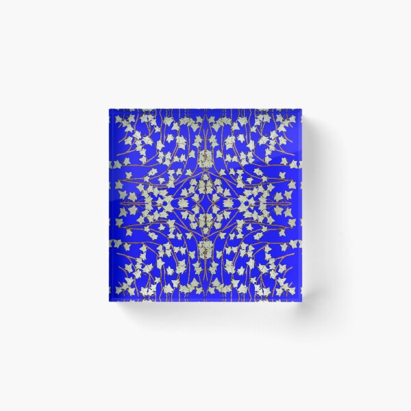 Item preview, Ivy leaves and Vines on Blue Background, Kaleidoscope art pattern designed and sold by HBBArtShop.