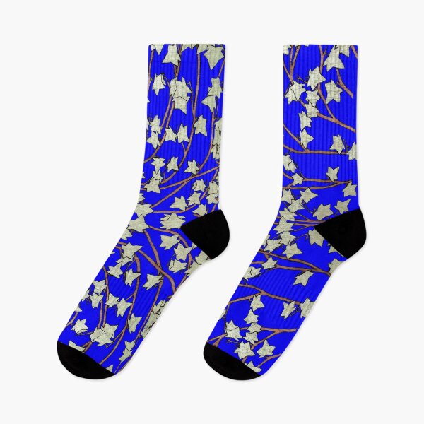 Item preview, Ivy leaves and Vines on Blue Background, Kaleidoscope art pattern designed and sold by HBBArtShop.