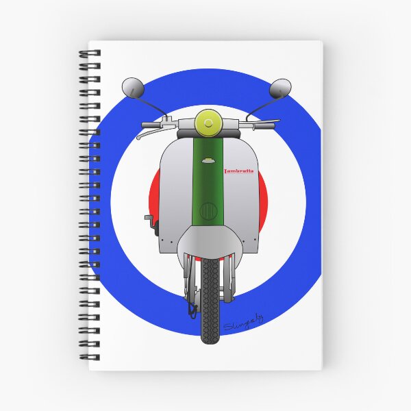 Artikelvorschau, Lambretta Scooter mit Mod-Symbol entworfen und verkauft von Glenn Slingsby.