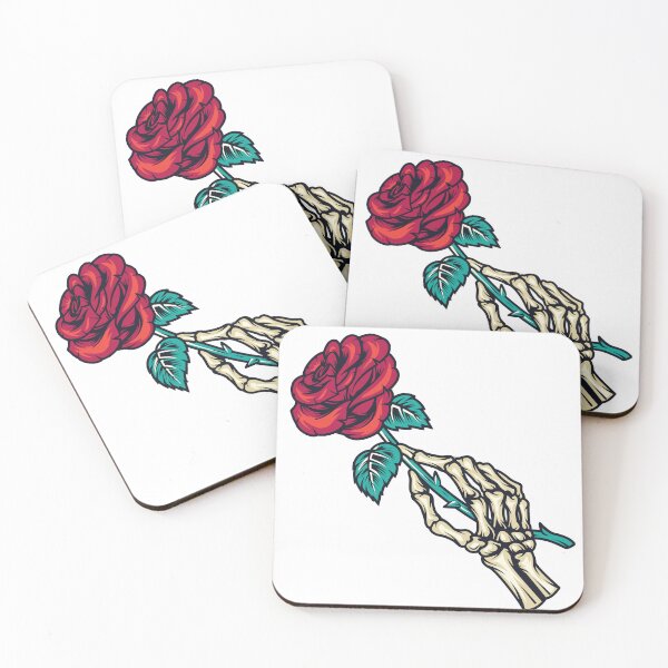 Item preview, skeleton hand holding a rose designed and sold by gamsgo.