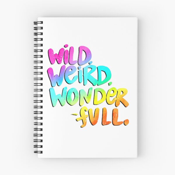 Item preview, Wild, weird, wonder-full — rainbow ombré words designed and sold by thephoenixsoul.