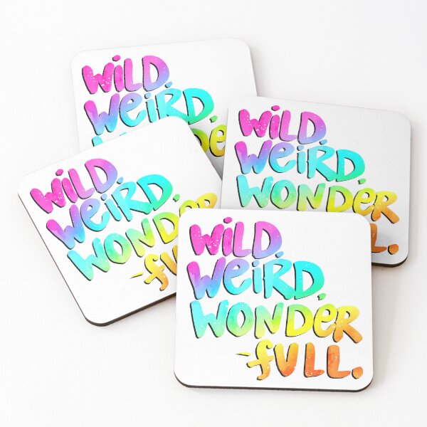 Item preview, Wild, weird, wonder-full — rainbow ombré words designed and sold by thephoenixsoul.