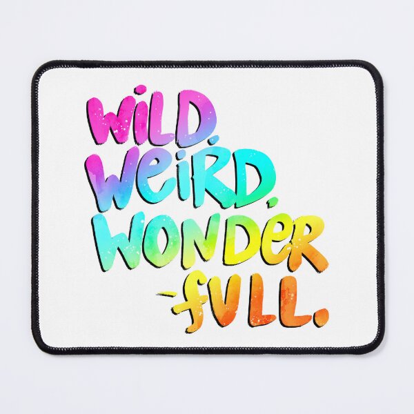 Item preview, Wild, weird, wonder-full — rainbow ombré words designed and sold by thephoenixsoul.