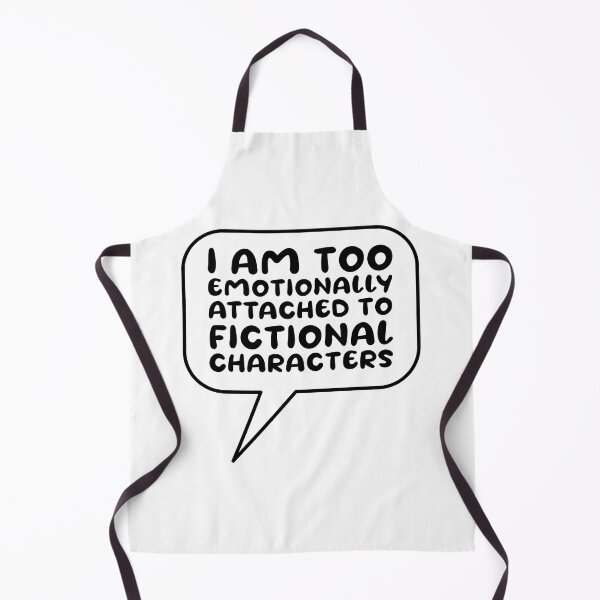 Item preview, Emotionally attached to fictional characters | Funny Reading Quote with Goofy Rounded Font Speech Bubble designed and sold by SomeDesignThing.