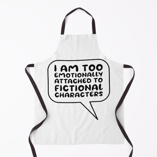 Item preview, Emotionally attached to fictional characters | Funny Reading Quote with Goofy Rounded Font Speech Bubble designed and sold by SomeDesignThing.