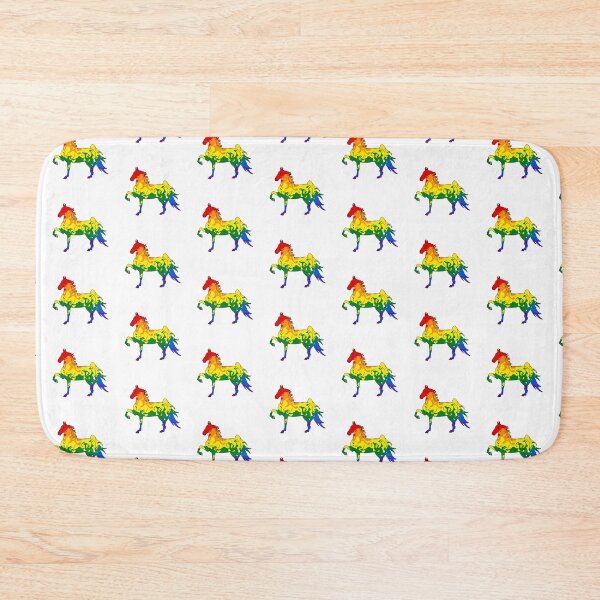 Item preview, Swirly Saddlebreds Trotting Horse Rainbow designed and sold by theaadesigns.