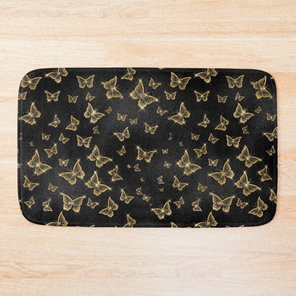 Item preview, Butterflies Black Gold Glam Texture | Black Gold Texture designed and sold by TrendyGlitter.