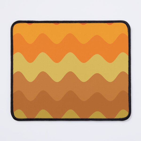 Item preview, 70s pattern Retro groovy waves in orange, ochre, brown and mustard green designed and sold by Yasminepatterns .