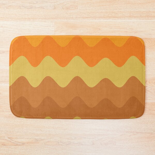 Item preview, 70s pattern  Retro groovy waves  in orange, ochre, brown and mustard green  designed and sold by Yasminepatterns .