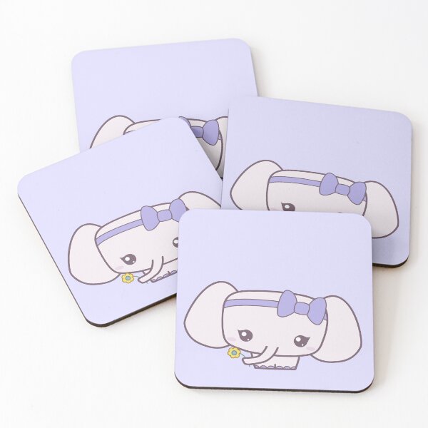 Item preview, Cute Chibi SD Sweet Girl Elephant (Pink & Lavender) designed and sold by HeyFritters' Redbubble Shop.