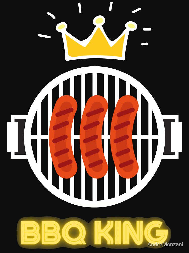 "BBQ King Barbecue Gift Idea" Sticker for Sale by AndreMonzani