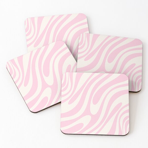 Item preview, Wavy Loops Retro Abstract Pattern Pink Cream designed and sold by kierkegaard.