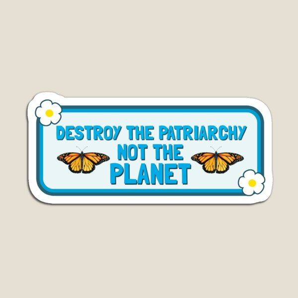 Item preview, Destroy the Patriarchy Not the Planet Feminist Bumper designed and sold by Fleyshop.