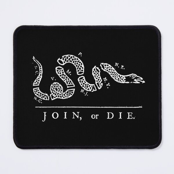 Item preview, Join or Die in Black and White designed and sold by Bruiserstang.