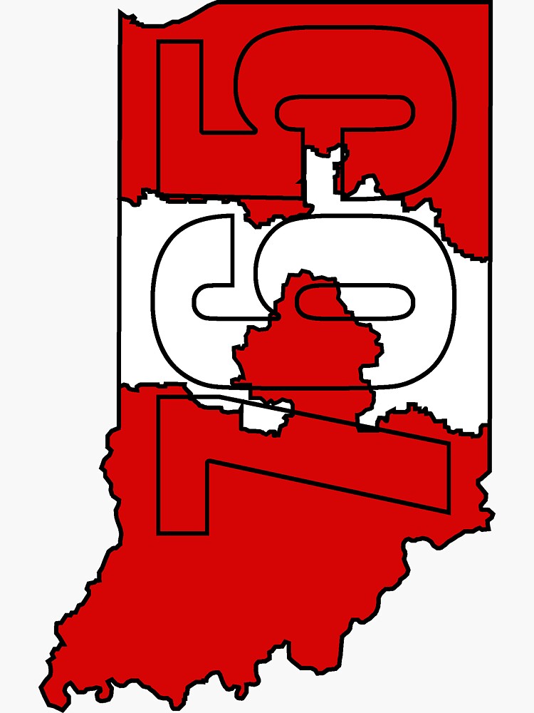 "Area Code 765 Lafayette IN 765 Indiana State Hometown" Sticker for