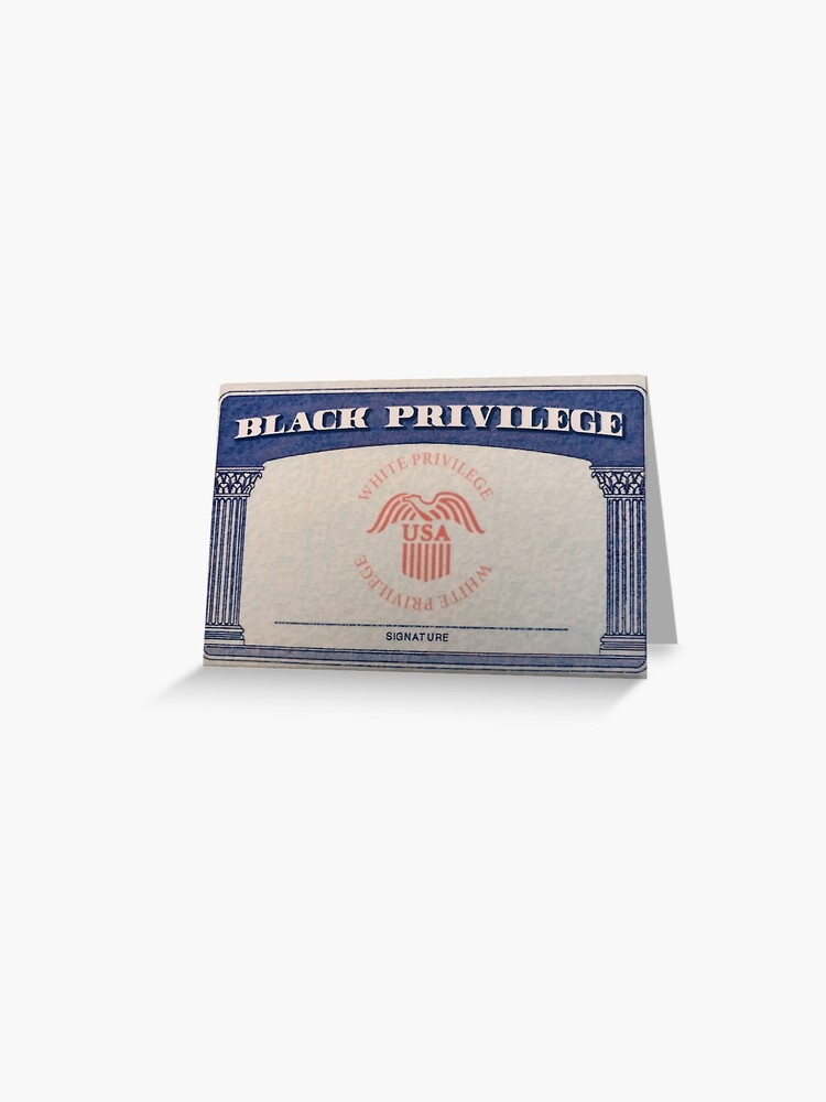 White Privilege Id Card