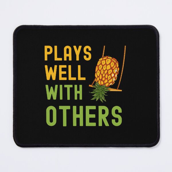 Item preview, FUNNY SWINGERS PLAYS WELL WITH OTHERS UPSIDE DOWN PINEAPPLE ON SWING designed and sold by appareltolove.