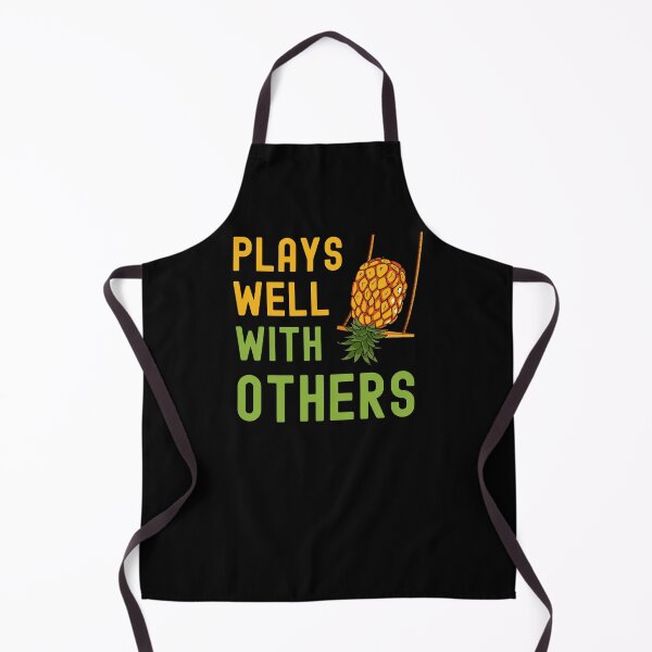 Item preview, FUNNY SWINGERS PLAYS WELL WITH OTHERS UPSIDE DOWN PINEAPPLE ON SWING designed and sold by appareltolove.