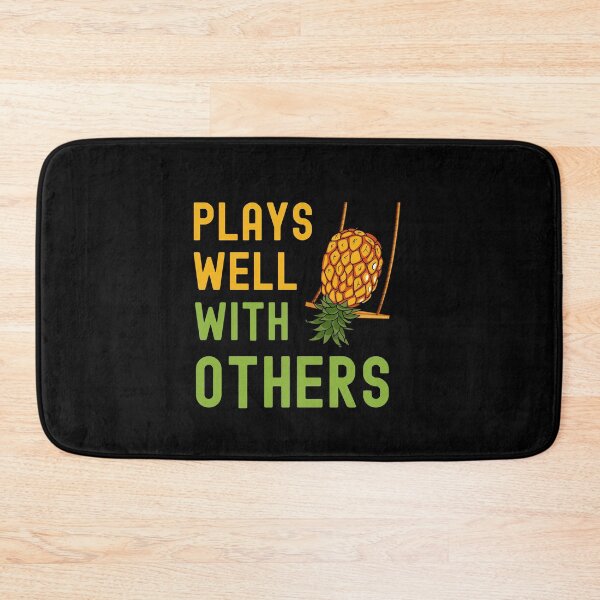 Item preview, FUNNY SWINGERS PLAYS WELL WITH OTHERS UPSIDE DOWN PINEAPPLE ON SWING designed and sold by appareltolove.