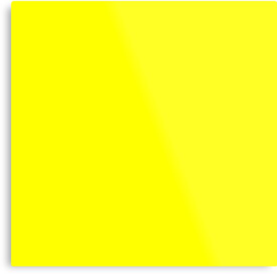 Bright Fluorescent Yellow Neon Metal Print By Podartist Redbubble 0651