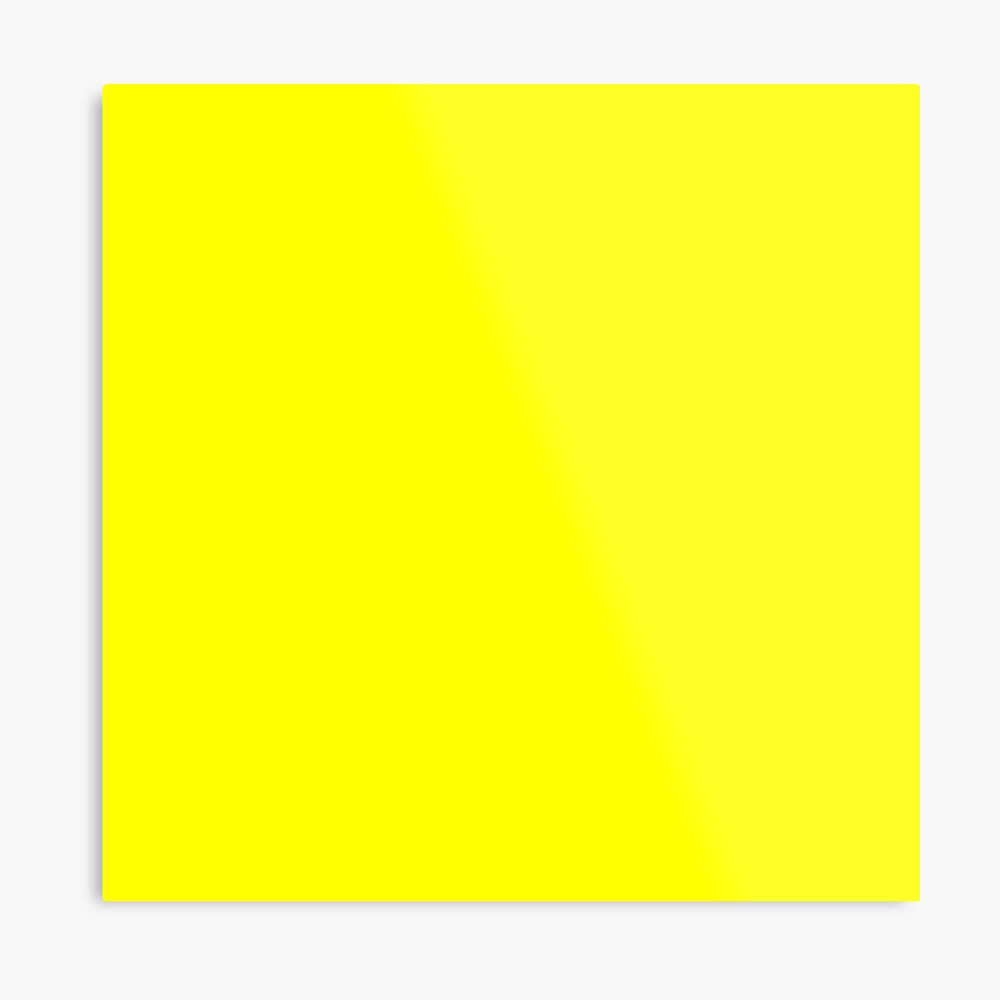 Bright Fluorescent Yellow Neon Metal Print By Podartist Redbubble 6484