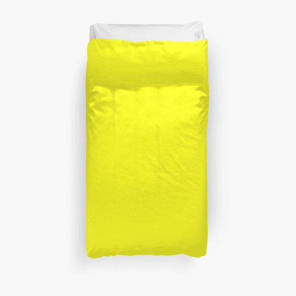 Bright Fluorescent Yellow Neon Duvet Cover