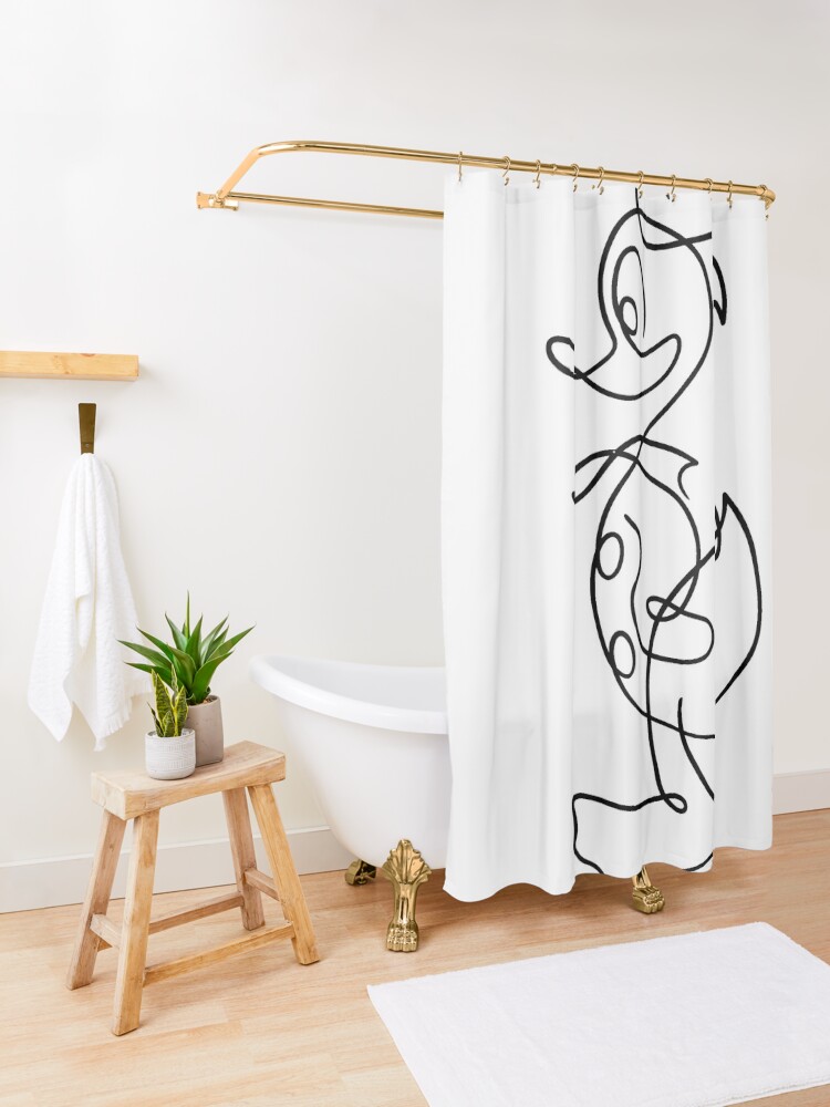 Disover Donald Duck Line Shower Curtain