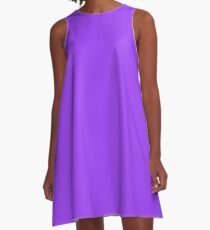 Bright Fluorescent Day Glo Purple Neon A-Line Dress